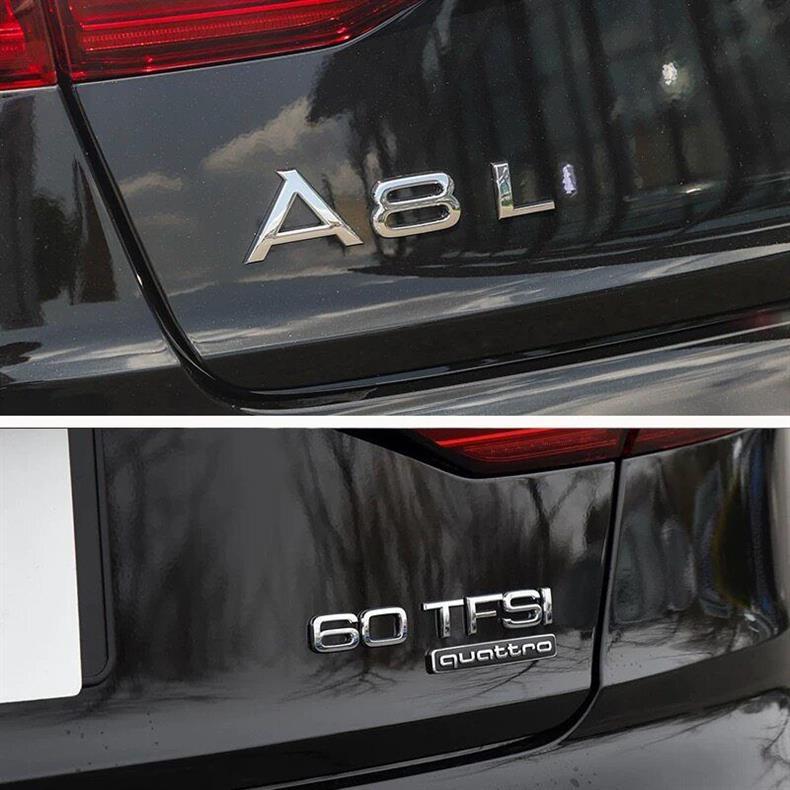 Audi A7L emblem, digital lettering for the rear, four-wheel drive (quattro) emblem, modified 45 55 TFSI engine displacement emblem, rear sticker