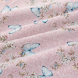【定制】蝴蝶花卉色织提花面料箱包抱枕马甲桌布手工 DIY 布料