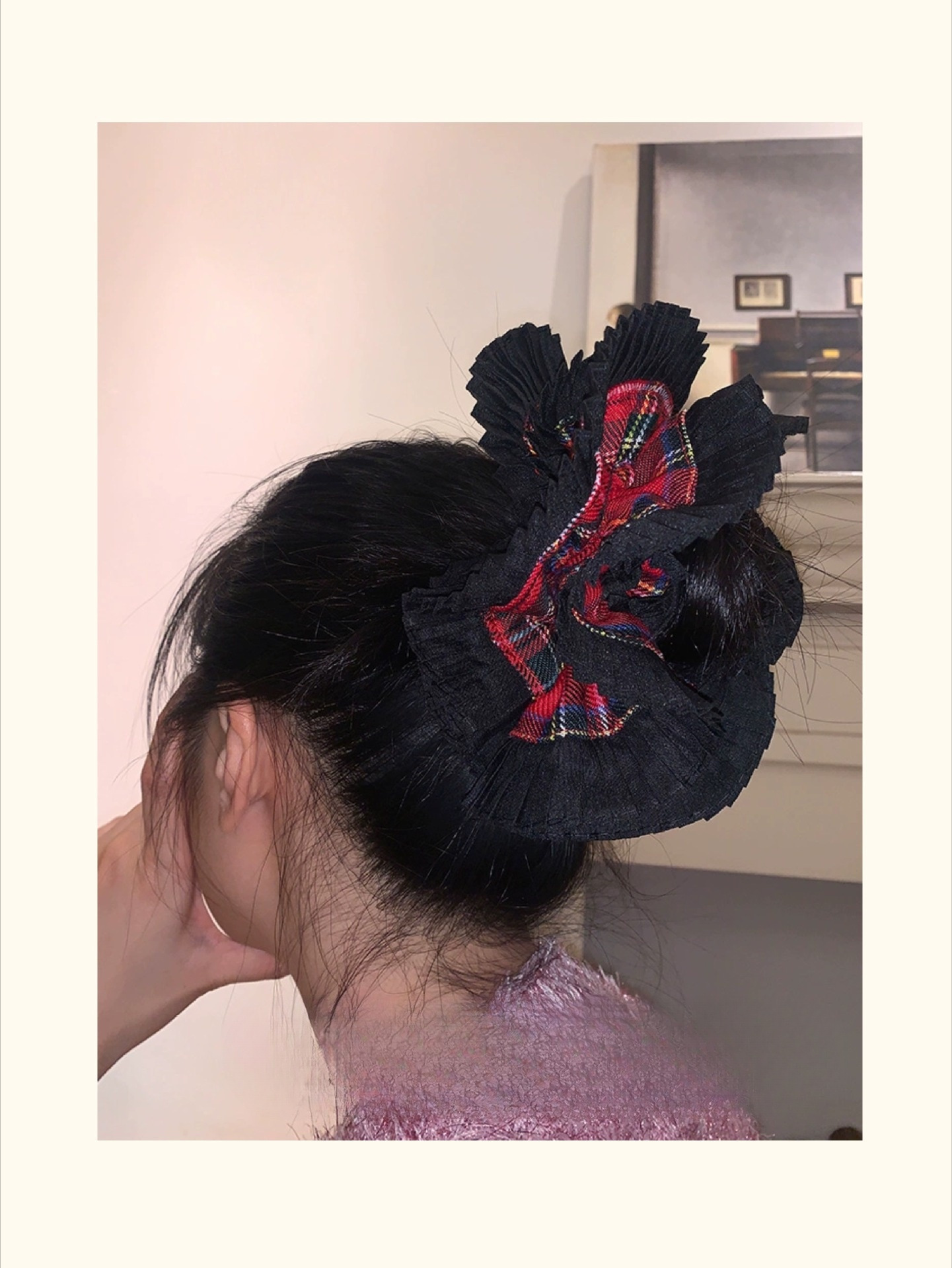 Femmes Style IG Sucré Plaid Chiffon Attache-Cheveux display picture 9