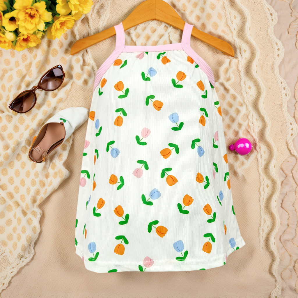Vestido de princesa para niñas, novedad de verano 2023, vestido bonito con tirantes de dibujos animados para niñas, vestido de princesa para niños