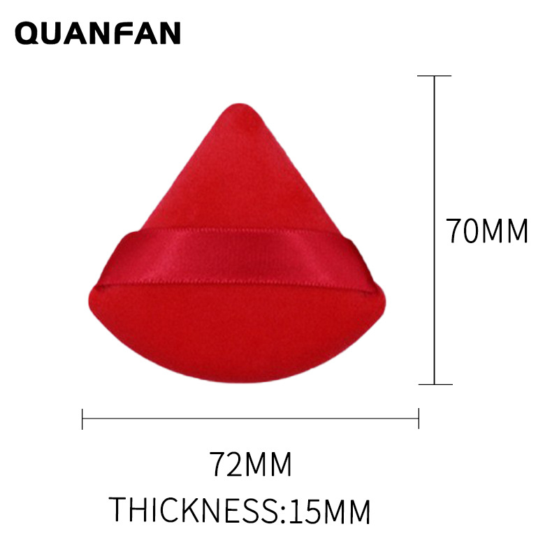 Nuevo triángulo negro soplo de polvo seco en forma de abanico de soplo de maquillaje soplo de polvo de miel mojado y seco herramientas de maquillaje de doble uso transfronterizo exclusivo