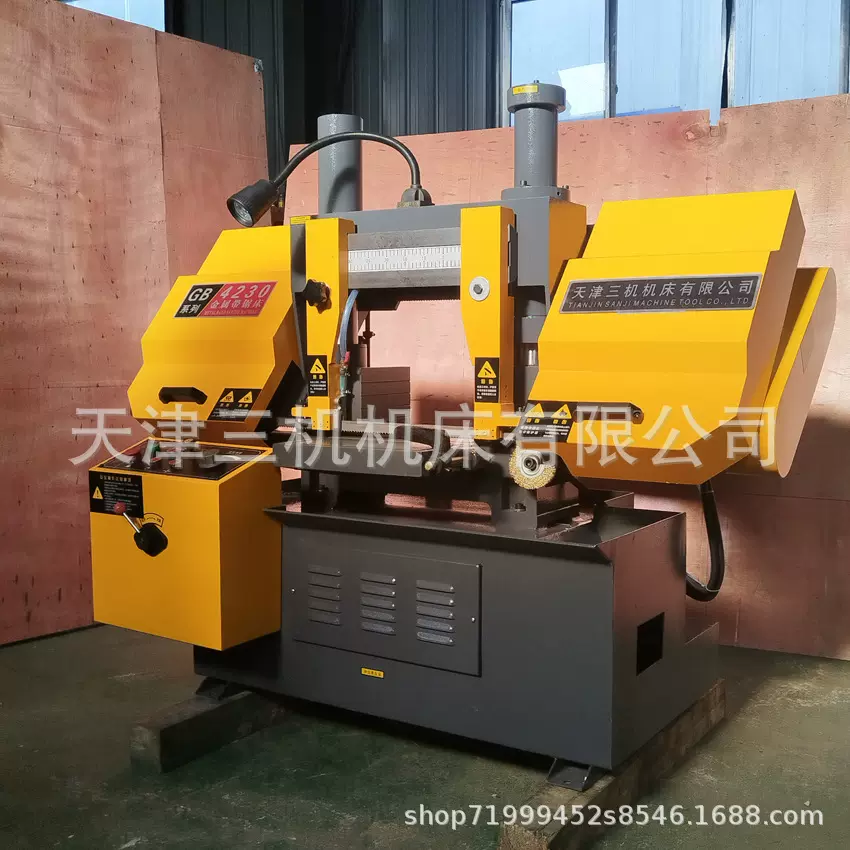 金属带锯床液压半自动GB4230双立柱卧式切割钢筋小型锯床