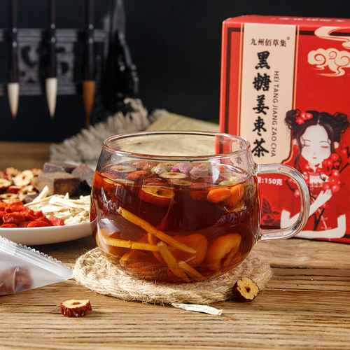 Direct Sales of Black Sugar Ginger Jujube Tea, Old Ginger Tea, Osmanthus, Goji Berries, Rose and Flower Tea Combo, Rapid Delivery