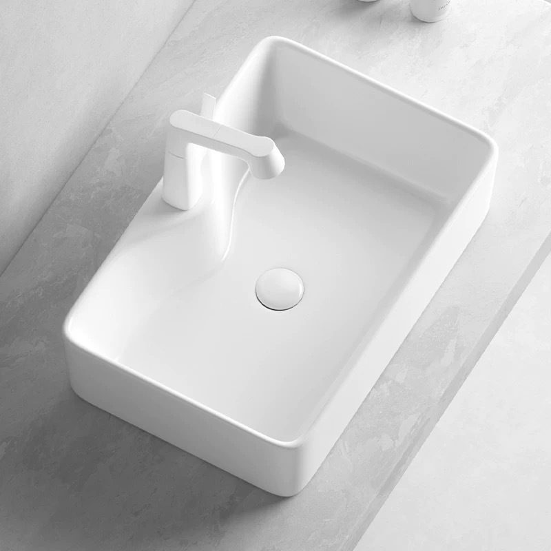 テーブルの上のたらいを深めて水のしぶきを防ぐ大きいサイズの洗面器のトイレの家庭用陶磁器の洗面器のベランダの洗濯器|undefined