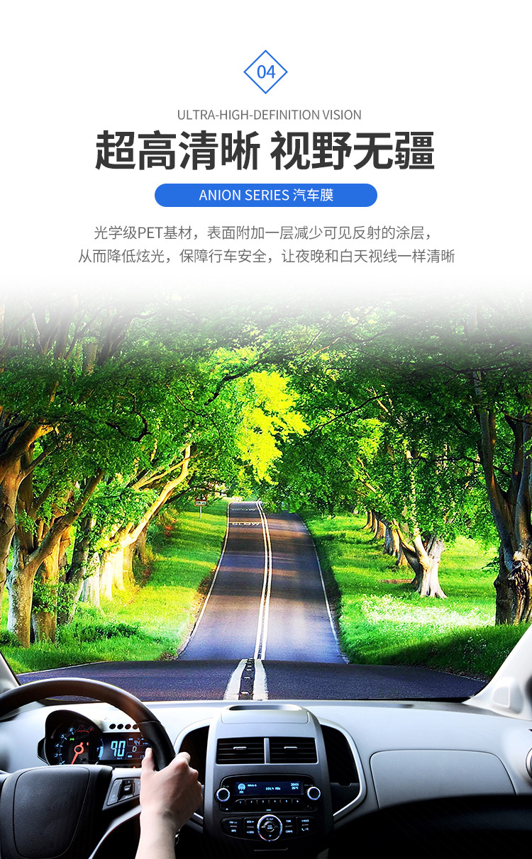 New Negative Ion Nano Ceramic Insulation Film Office Villa Home Window One-way Glass Film Sunscreen Film