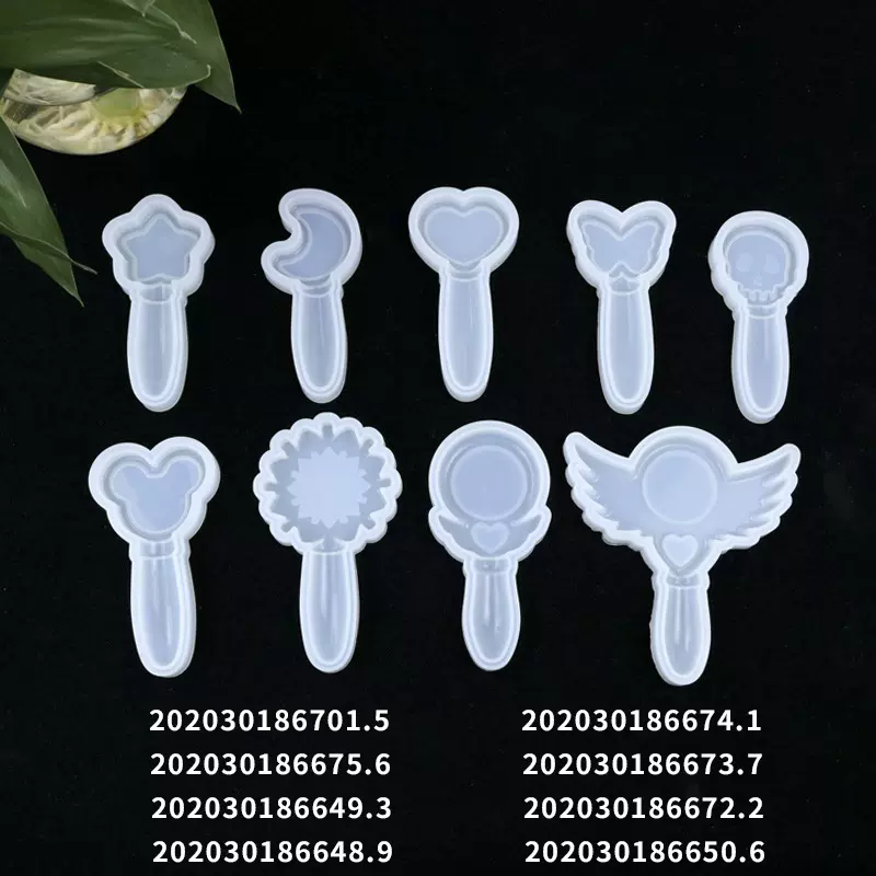 diy水晶滴胶不同形状小魔仙镜子硅胶模具制作摆台玩具魔法棒