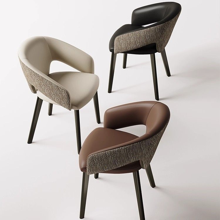 First-Layer Cowhide Italian Minimalist Dining Chair, Home Light Luxury Armchair, Dining Chair, Light Luxury Island Table First-Layer Cowhide Italian Minimalist Dining Chair, Home Light Luxury Armchair, Dining Chair, Light Luxury Island Table