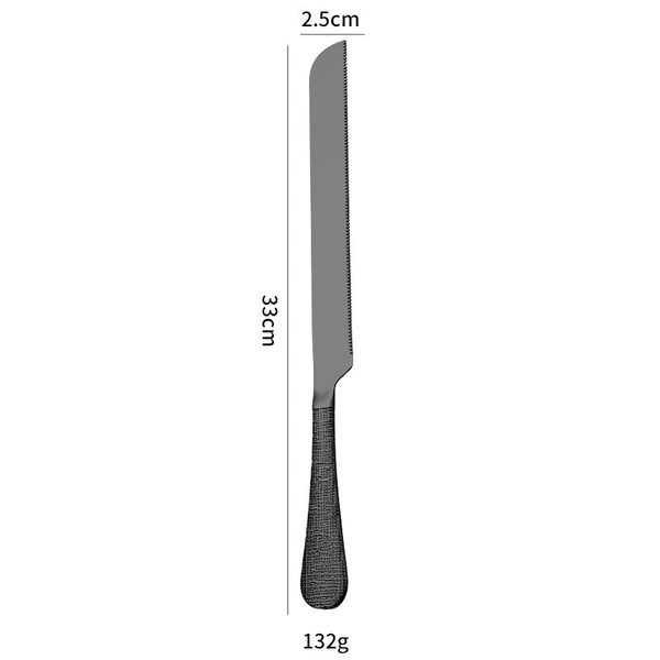 430 bread knife pattern black (large size)