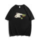 Shoulder Pure Cotton Heavy-weight Short-sleeved T-shirt Women's Summer Retro Japanese Style Loose Lazy High-end Half-sleeved Top American Style