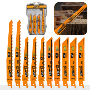 10-piece HCS reciprocating saw blade 6TPI nail embedded wood cutting 6/8 inch suitable for thin metal plate
