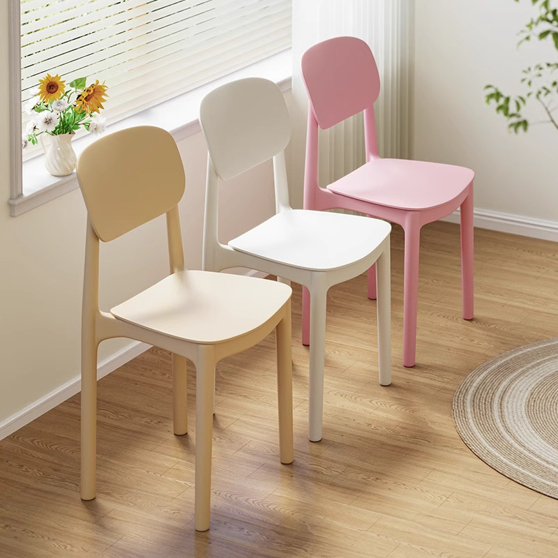 Thickened Plastic Dining Chair Modern Simple Backrest Stool Home Nordic Dining Table Chair Comfortable Backrest Small Chair