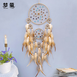 New Creative Indian Feather Dream Catcher Pendant Fashion Simple Handmade DIY Wind Chimes Home Accessories