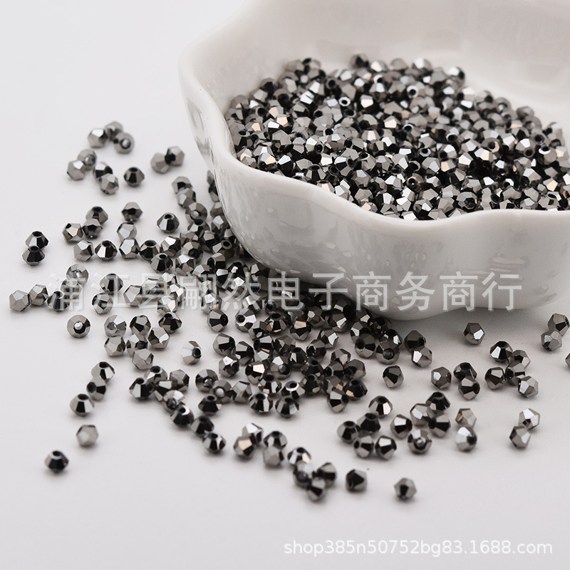 Mạ bạc / Hạt kim cương boutique 3mm (100 chiếc/gói)