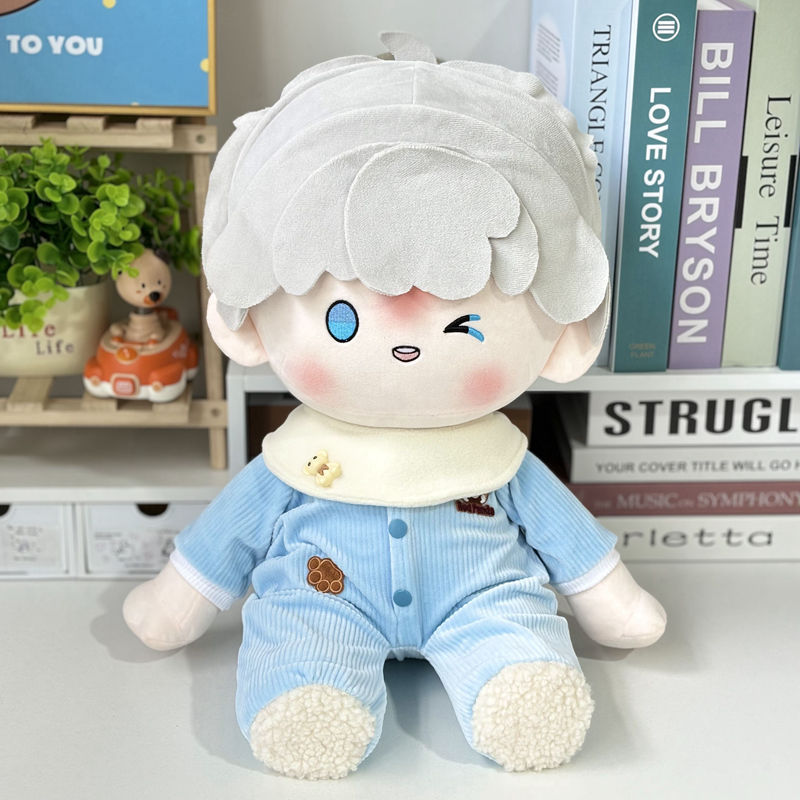40CM  코트 곰 펌핑 우유 빛 사랑 감사 40CM 면 인형 변화 앉아 자세 등반 옷