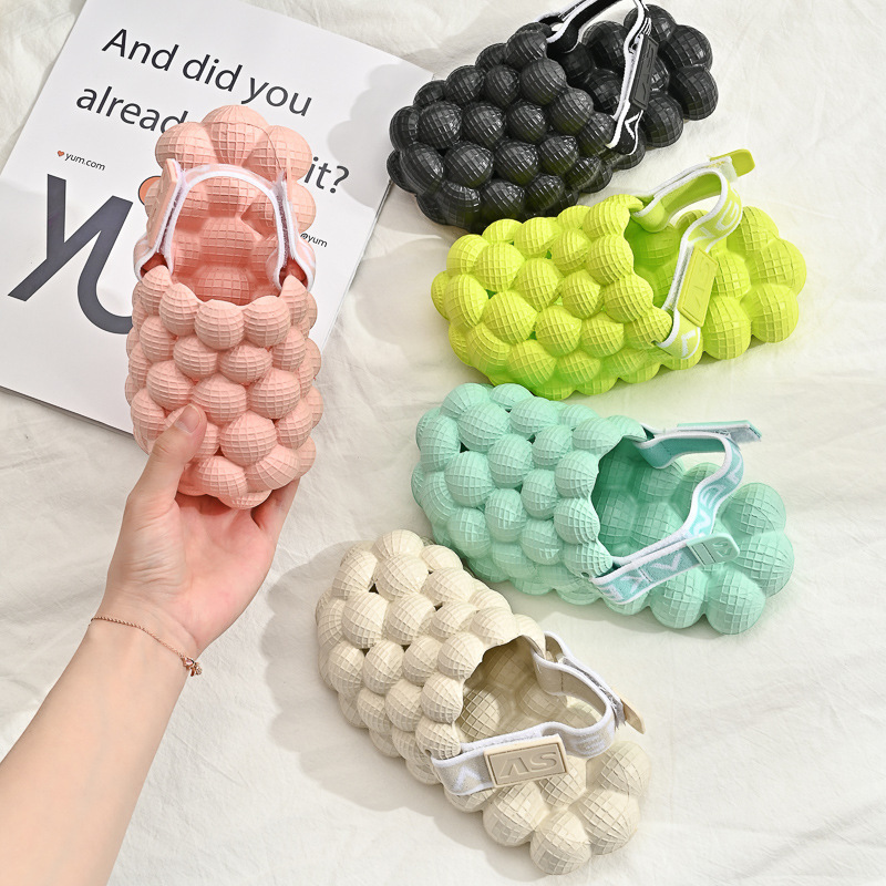 Cross-border explosions foreign trade bubble slide children's new lychee peanut shoes detachable dual-purpose sandals Cross-border explosions foreign trade bubble slide children's new lychee peanut shoes detachable dual-purpose sandals