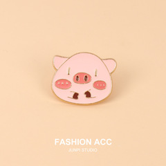 原創小豬胸針男女可愛日系徽章卡通別針扣針ins潮個性簡約配飾