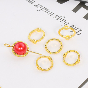 18K���ֱ�״����黨Ȧ����Ȧ 14K����ɫ�p�׈A�h�^��ȦDIY���