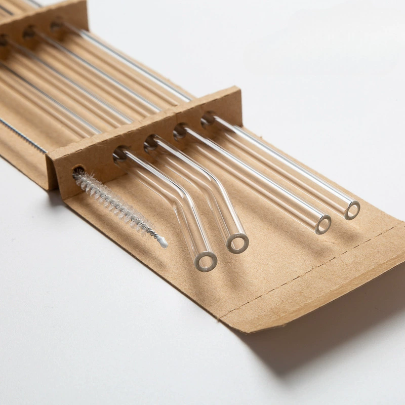 高硼硅透明玻璃吸管耐热耐用套装防口红非一次性孕妇果汁饮管清洗