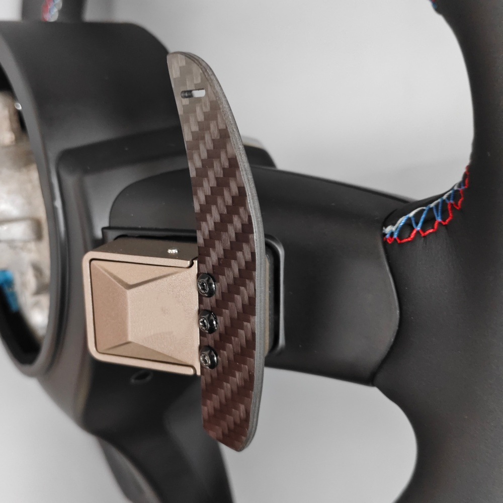 Two Pairs of Magnetic Shift Paddles Made of Carbon Fiber Suitable for Bmw F/G Chassis Cs Sports Steering Wheel Modification