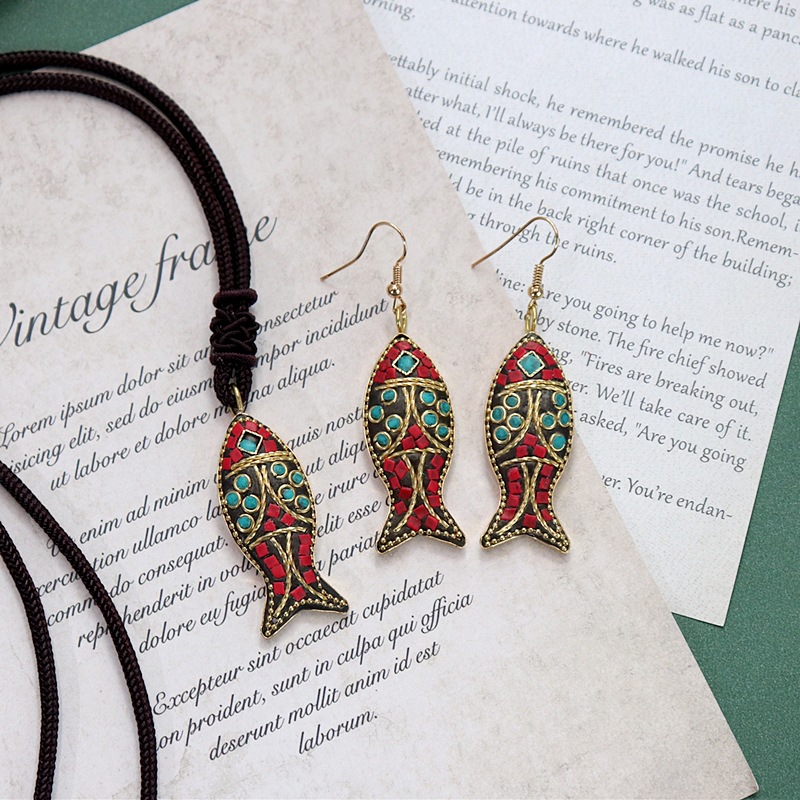 Genuine design copper ethnic necklace handmade for men and women