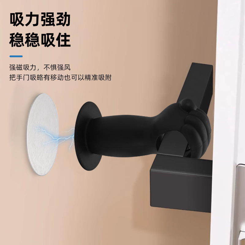 门吸免打孔门挡器门把手防撞垫卫生间门阻硅胶门碰厕所门塑料门吸|undefined
