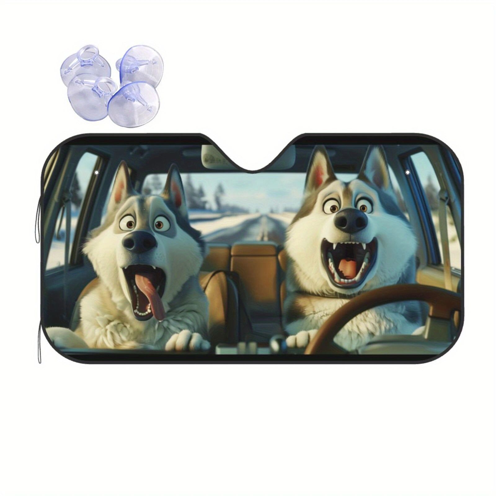 Cross-Border Hot-Selling Front Windshield Heat-Insulating Sunshade Car Universal Aluminum Foil Sunshade Easy to Install and Store