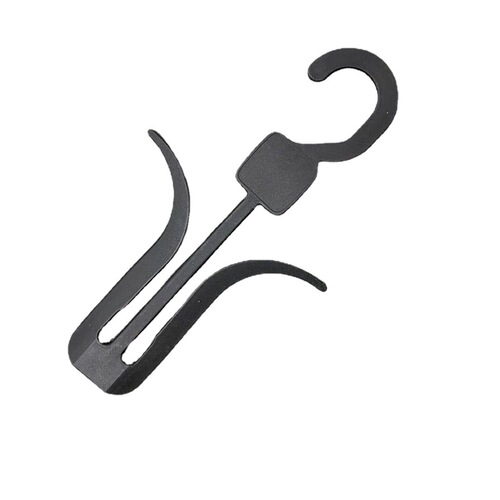 Black plastic herringbone sandals hook, PP children's hole sandals display hook, clear