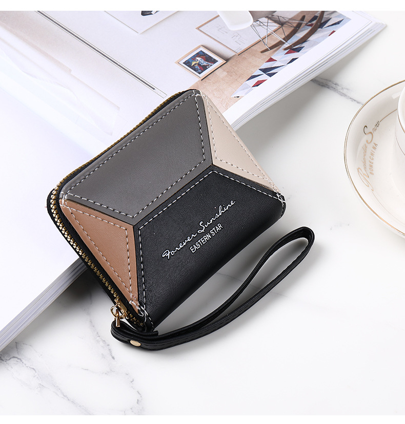 Fashion Solid Color Square Zipper Small Wallet display picture 9