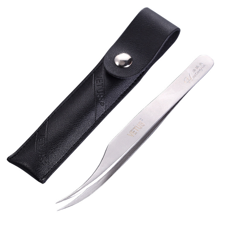 Fábrica de pinzas de injerto de pestañas no magnéticas de alta precisión de acero inoxidable multifuncional pinza de plumas de oro pinza de delfin pinza de pestañas falsas pinzas