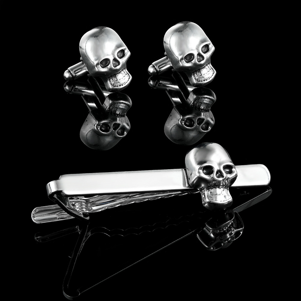 new astronaut space tie clip men's trendy casual tie clip cufflinks set clothing accessories_voghion.com
