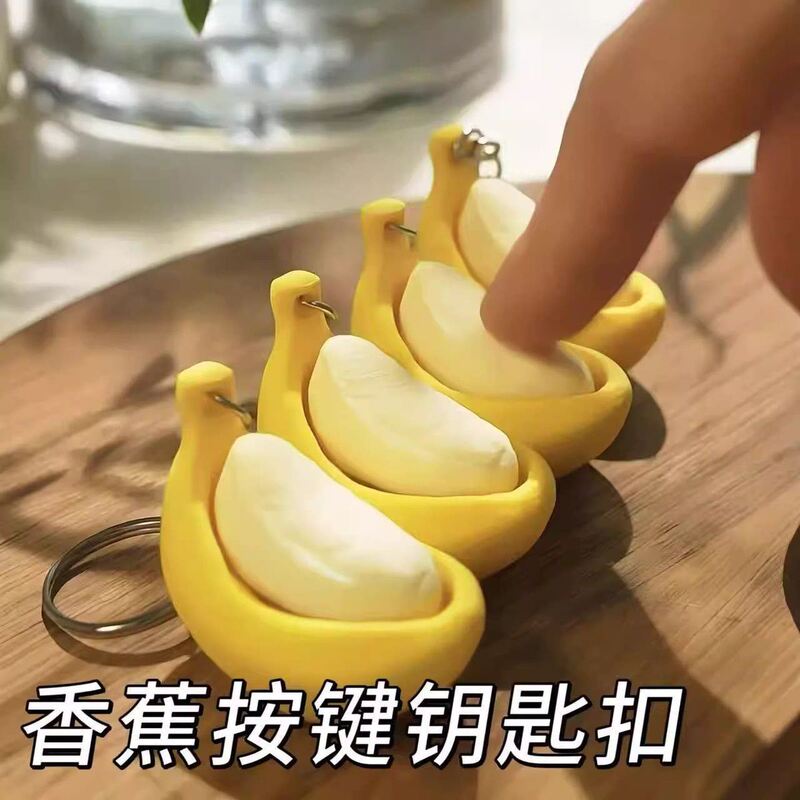 3D Printed Banana Button Clicker Clicker Stress Relief Toy Cross-Border Realistic Banana Toy Crafts 3D Printed Banana Button Clicker Clicker Stress Relief Toy Cross-Border Realistic Banana Toy Crafts
