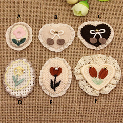 かわいい真珠チューリップ刺繍パッチdiy子供靴帽靴下服装ズボン装飾アクセサリー