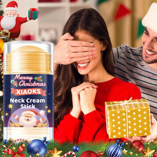 Cross-border dark blue Christmas Neck Cream Stick Lace Tightening Essence Desalination Neck Wrinkle-resistant Fine lines