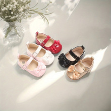C 58595 Baby bow princess walking shoes Ů����������ѧ��Ь