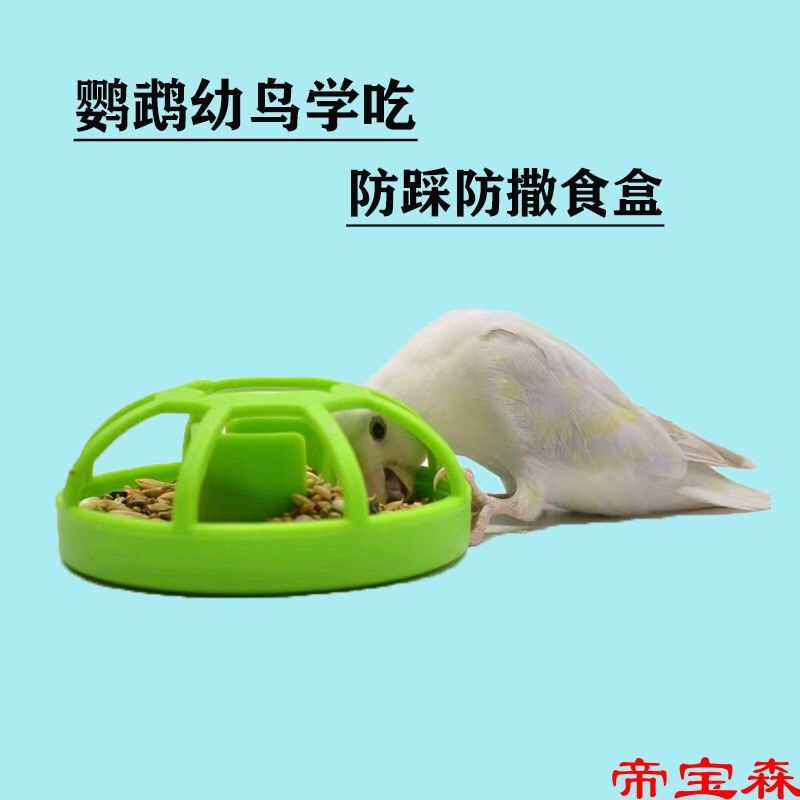 parrot Food Box 8 The gift box automatic Under the feeder small-scale Birds Food bowl Tiger peony cyclone