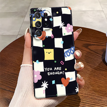 黑白棋盘格GalaxyA54/A55菲林手机壳韩系ins风S23+精孔全包镜S24