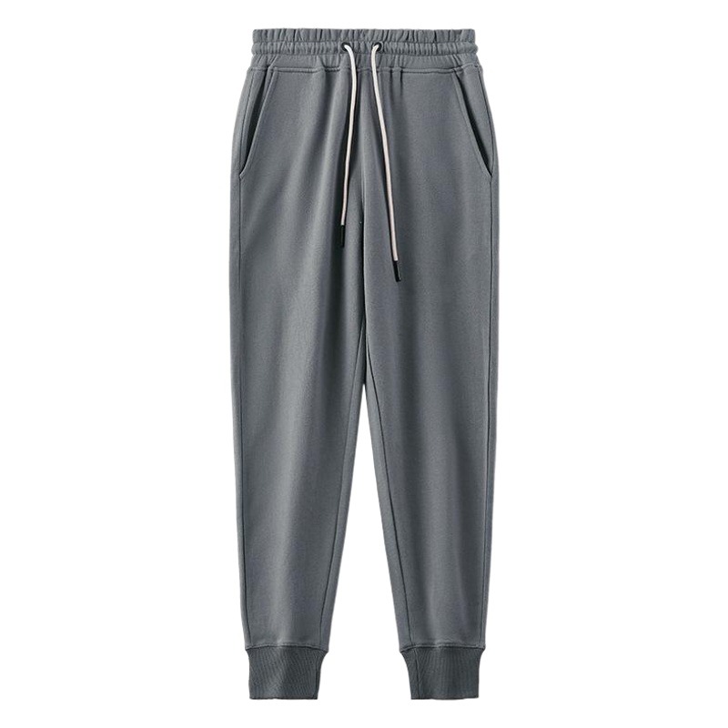 【Heavyweight Sweatpants】100% Pure Cotton 360g Drawstring Jogger Retro Slightly Stretchy Solid Color Sports Casual Pants for Men