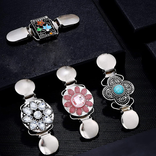 Big Sale: Vintage European & American Style Sweater Clips for Women – Rhinestone-Inlaid Scarf Pins to Prevent Wardrobe Malfunctions, Perfect for Collars and Scarves