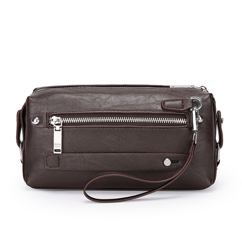 Cross-border new men's storage small bag PU retro travel bag waterproof hand-held bag casual hand-grabbing bag men's handbag