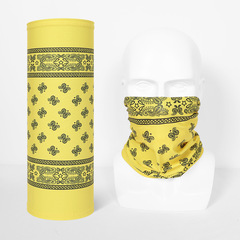 Ice silk cashew floral neck cover, sun protection, breathable, outdoor cycling, ever-changing magic headscarf, trendy hip-hop mask, neck scarf