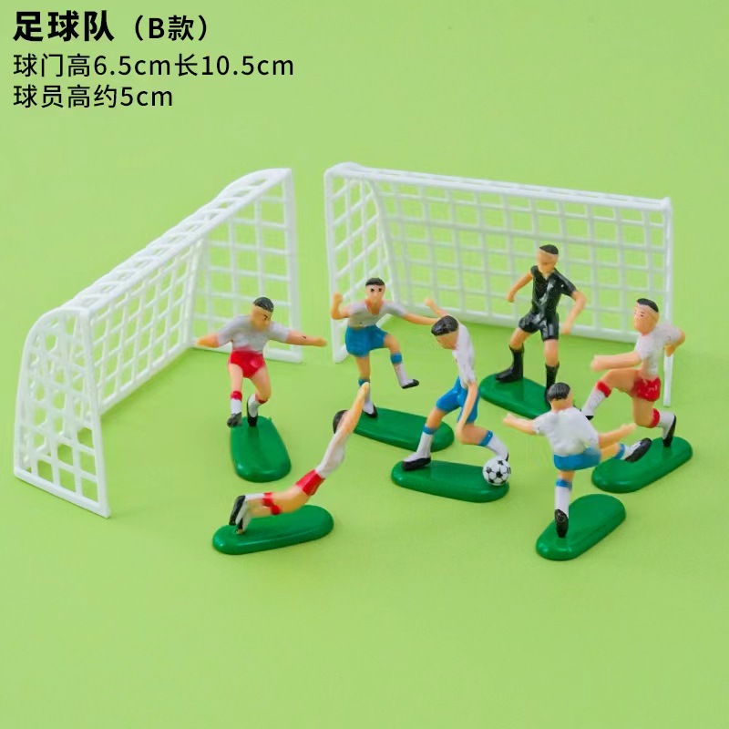 Decoración de pasteles de fútbol de celebridades de Internet Equipo de fútbol de niños Equipo de fútbol de niños Fiesta de cumpleaños Postres Mesa para hornear Vestir