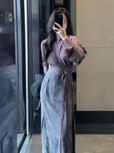 秋装新款新中式国风女装马面裙汉服改良版御姐连衣裙两件套装