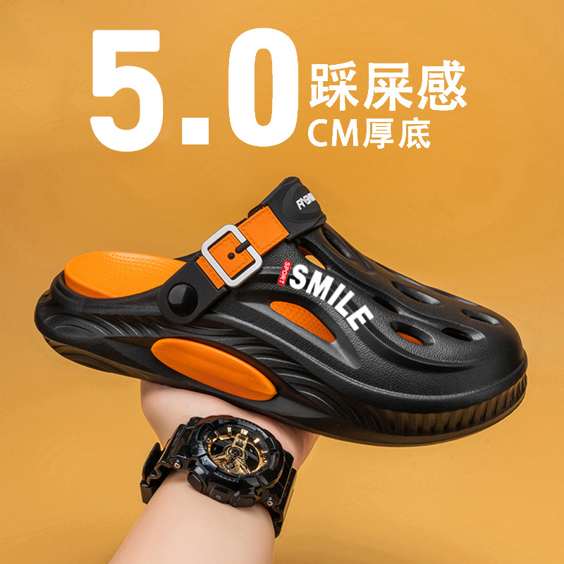 Zapatos con agujeros transfronterizos para hombres 2025 verano nuevo estilo sandalias deportivas antideslizantes y desodorantes para conducir sandalias y zapatillas