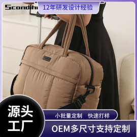 跨境热卖羽绒服托特包可手提斜跨大容量旅行收纳包单肩包干湿分离