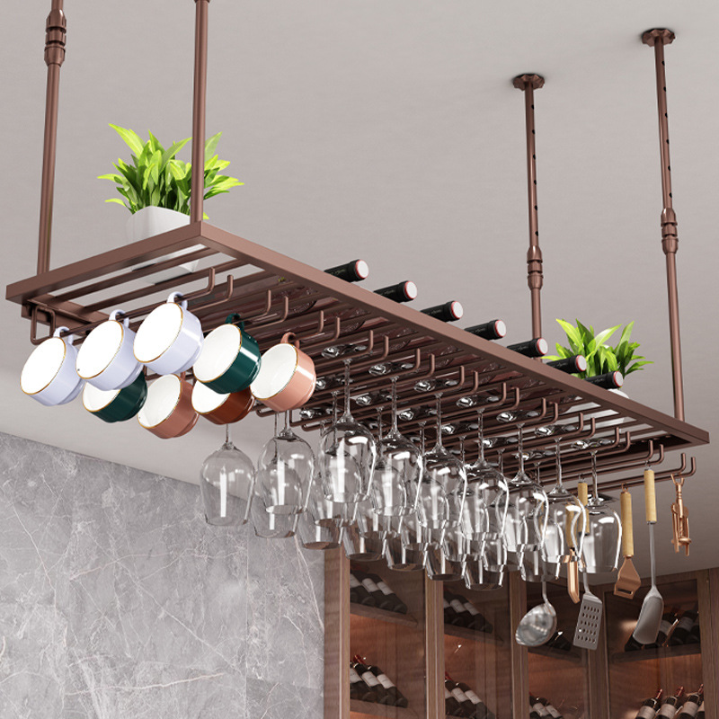 1 Multi-functional wine rack hanging wine glass rack wine rack decoration upside down glass rack cabinet wine glass rack