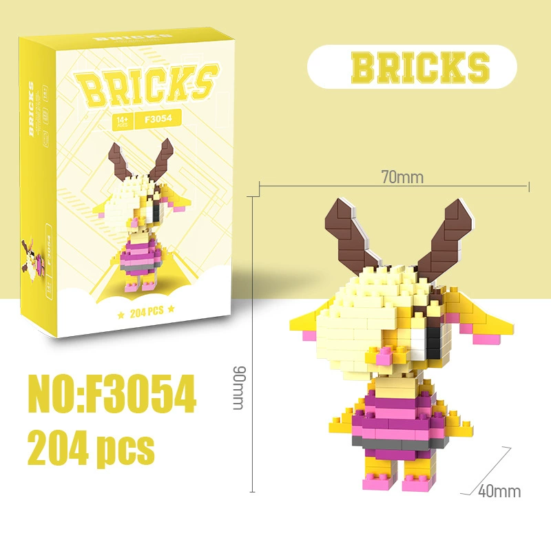 Конструктор bricks (Lego) минифигурки, мелкие микрокубики, подарок на день рождения, разнообразные стили