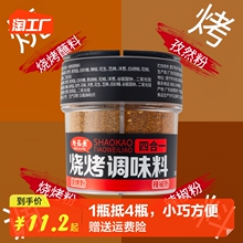 四合一烧烤调料68g辣椒粉孜然粉家用烧烤肉蘸料腌料撒料腌制厨房