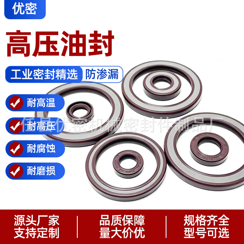TCV high-pressure oil seal custom-made high-pressure resistant skeleton oil seal for hydraulic motors and oil pumps NBR/FKM rubber seals