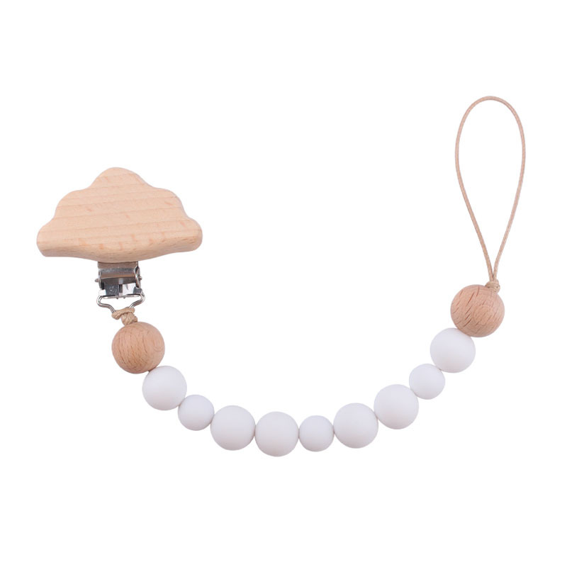 Nuevo bebé suministros de haya animal de dibujos animados chupete clip chupete Cadena de chupete teether traje bebé molar teether juguete