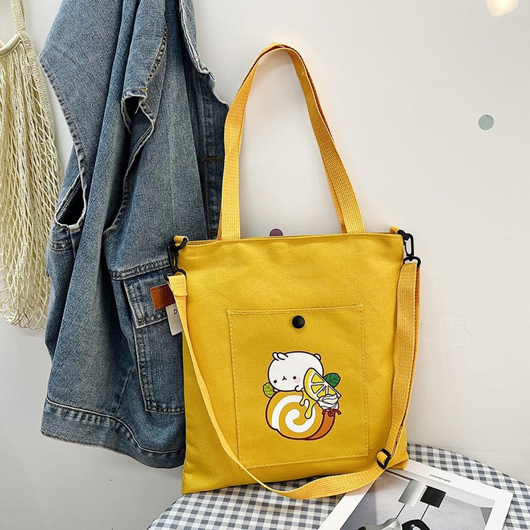 The new Korean-style cute Japanese-style single-shoulder bag is selling well. It's a simple and versatile canvas bag for college students' crossbody tutoring undefined